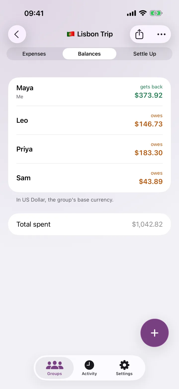 The Lisbon Trip balances in All Square on iPhone