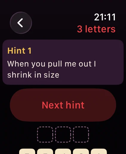 A Dirty Minds riddle on Apple Watch