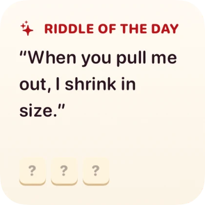 The small Riddle of the Day widget